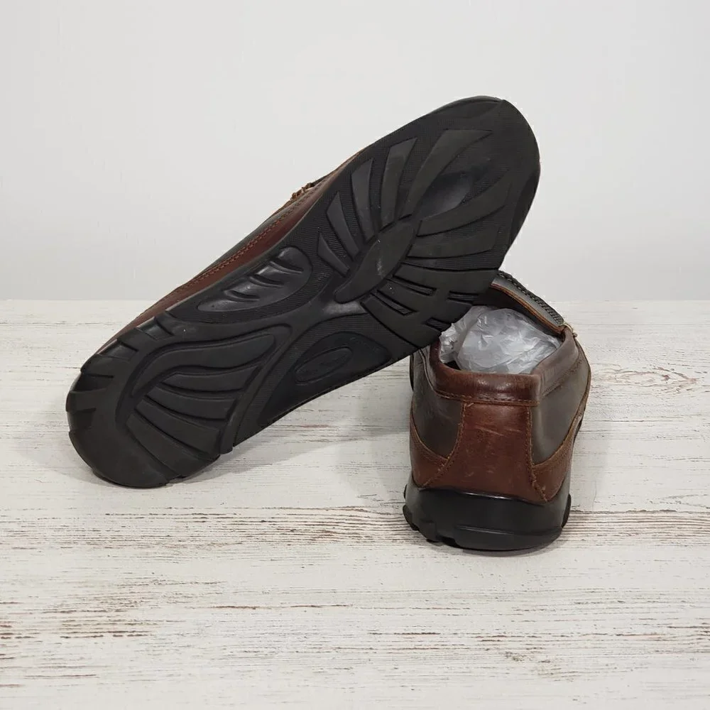 Allen Edmonds  Boulder  Brown Black Two Toned Leather Men's Loafer  Size 10E